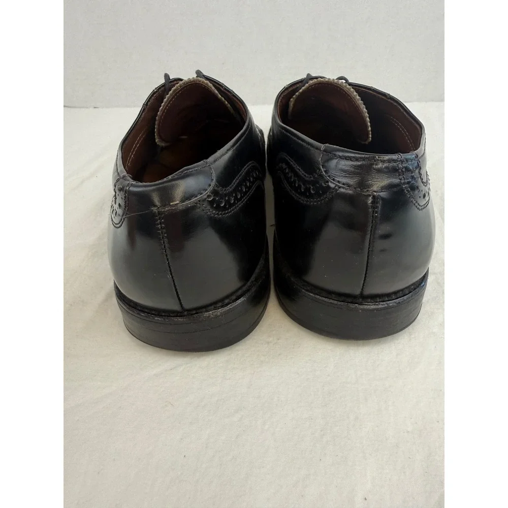 Vintage Allen Edmonds‎ Lloyd Black Leather Wingtip Oxford Dress Shoes Mens 8.5